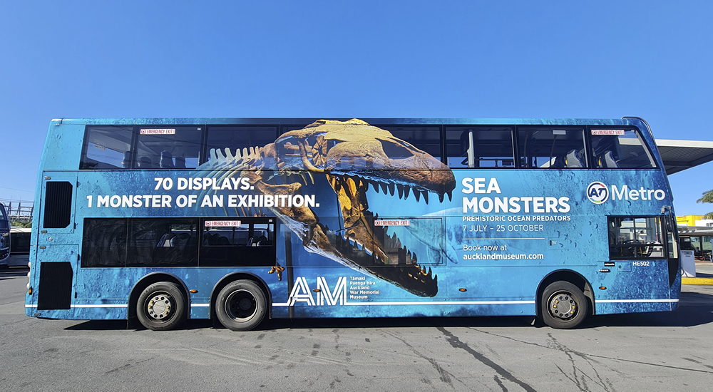 Women in Design: Sita Narsai - bus advert for Auckland Museum