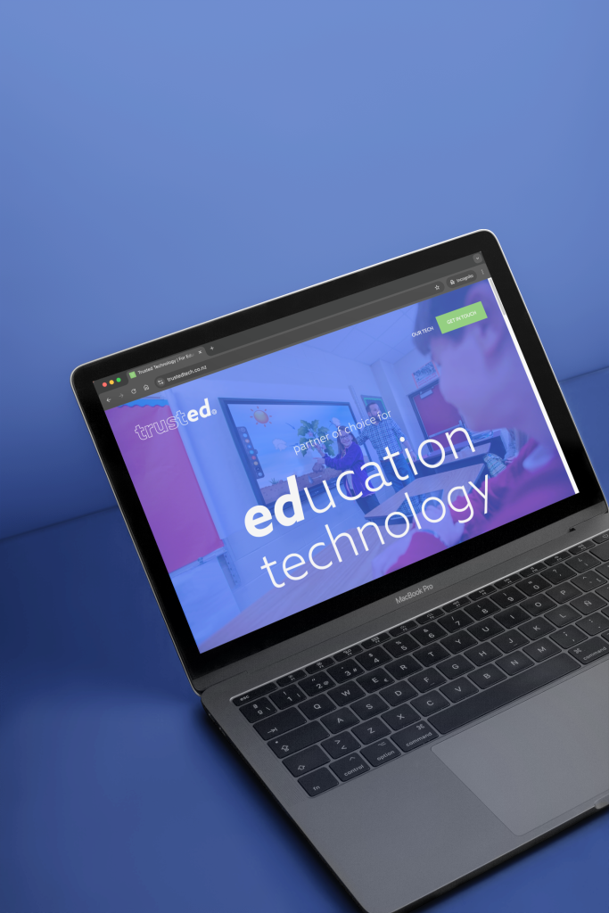 Image of laptop with education technology website